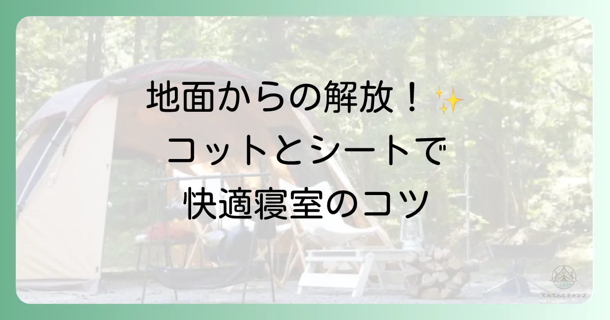 レイアウトを快適にする必須ギア|コットとグランドシートの選び方