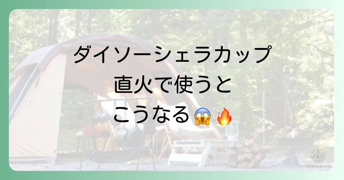 【自己責任】ダイソーのシェラカップを直火で使うとどうなる?